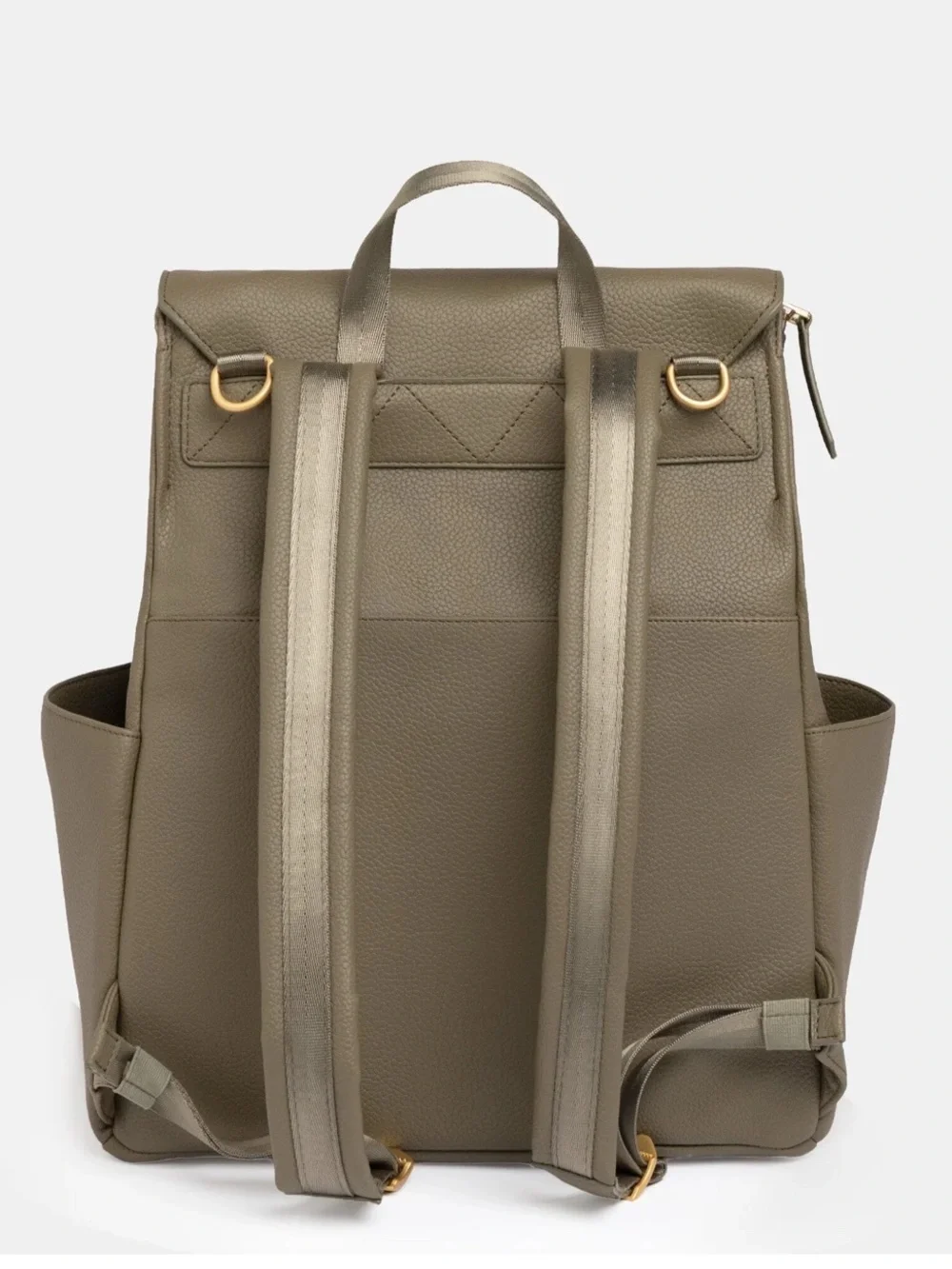 Freshly Picked Olive Green Pebbled Leather Convertible Backpack